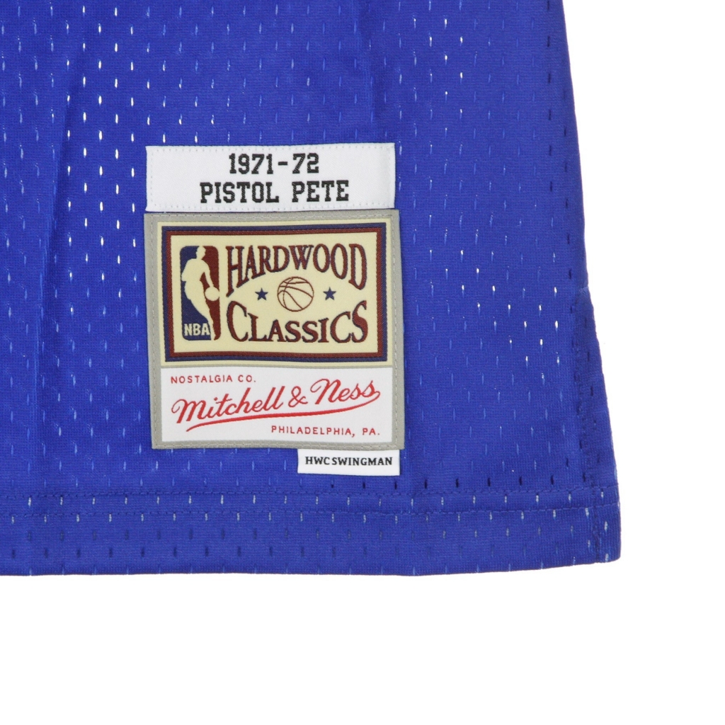 canotta basket uomo nba swingman jersey pete maravich no44 1971-72 atlhaw road ORIGINAL TEAM COLORS