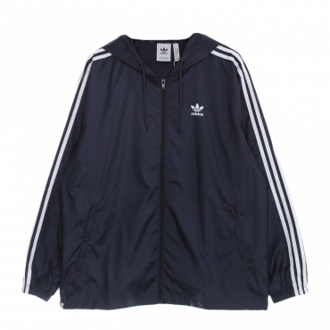 giacca a vento uomo 3-stripes windbreaker SHADOW NAVY