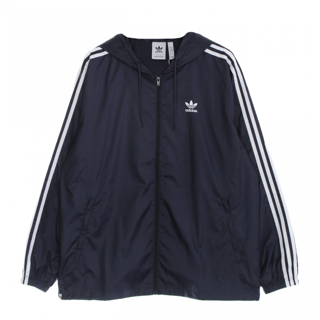 giacca a vento uomo 3-stripes windbreaker SHADOW NAVY