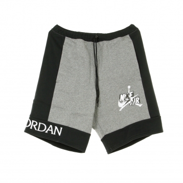 pantalone corto tuta felpato uomo  jumpman classics short CARBON HEATHER/BLACK