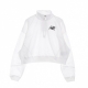 felpa leggera collo alto donna sportswear air 1/4- zip  fleece top WHITE/WHITE/BLACK