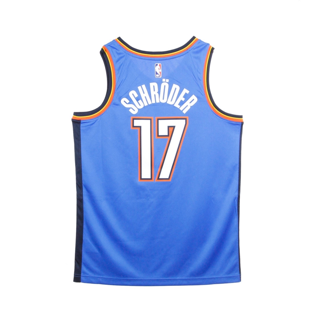 canotta basket uomo nba swingman jersey icon edition no 17  dennis schrder oklthu SIGNAL BLUE/COLLEGE NAVY