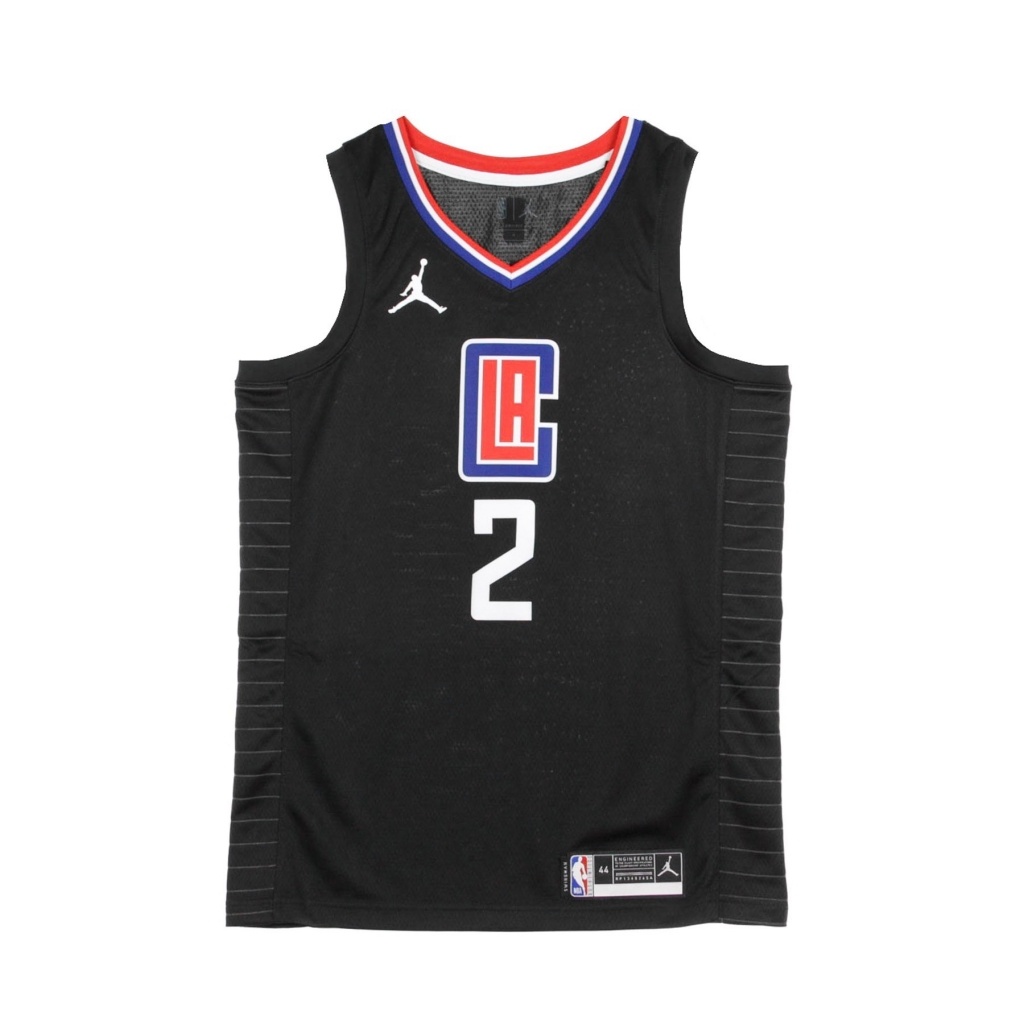 canotta basket uomo nba swingman jersey statement edition 2020 no 2 kawhi leonard loscli BLACK/UNIVERSITY RED