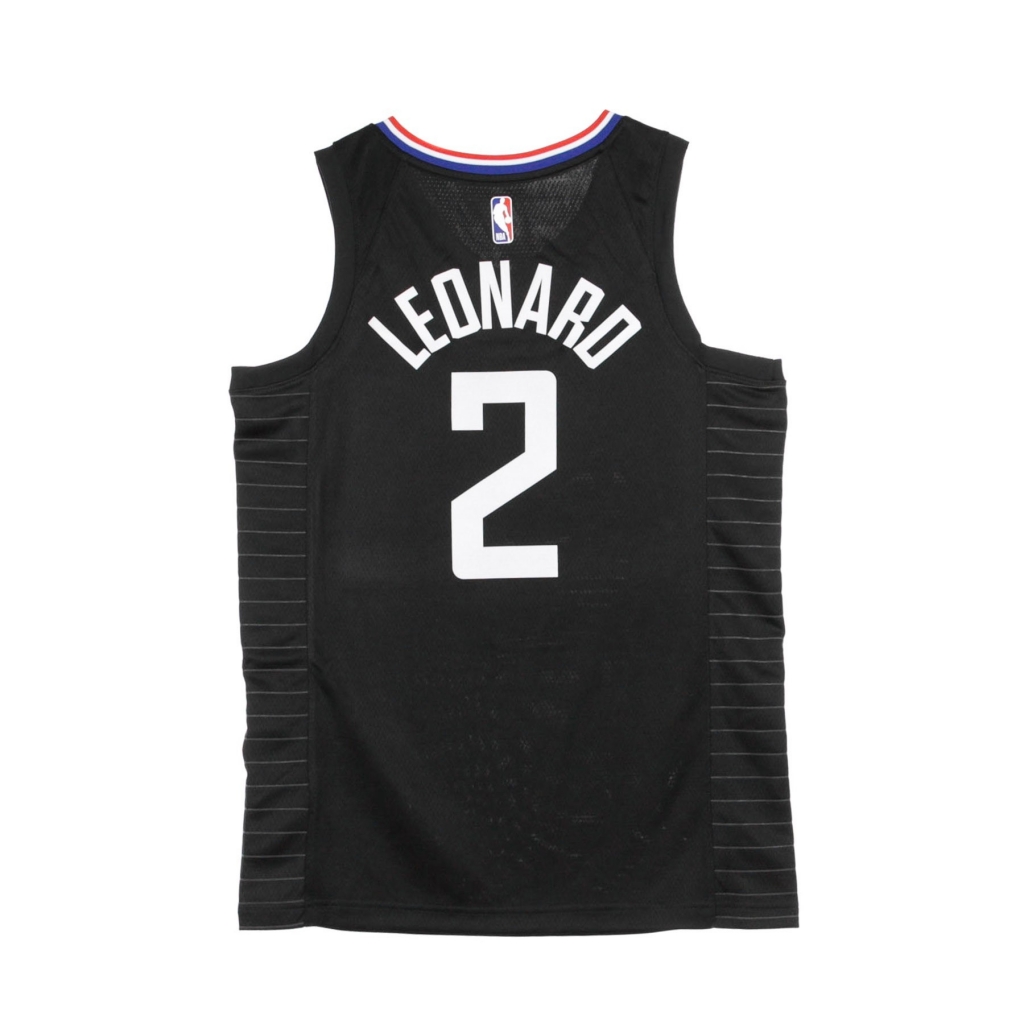 canotta basket uomo nba swingman jersey statement edition 2020 no 2 kawhi leonard loscli BLACK/UNIVERSITY RED