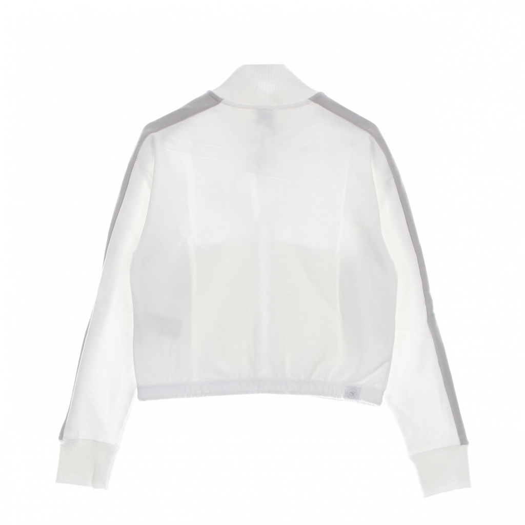 felpa leggera collo alto corta donna t7 crop track jacket WHITE