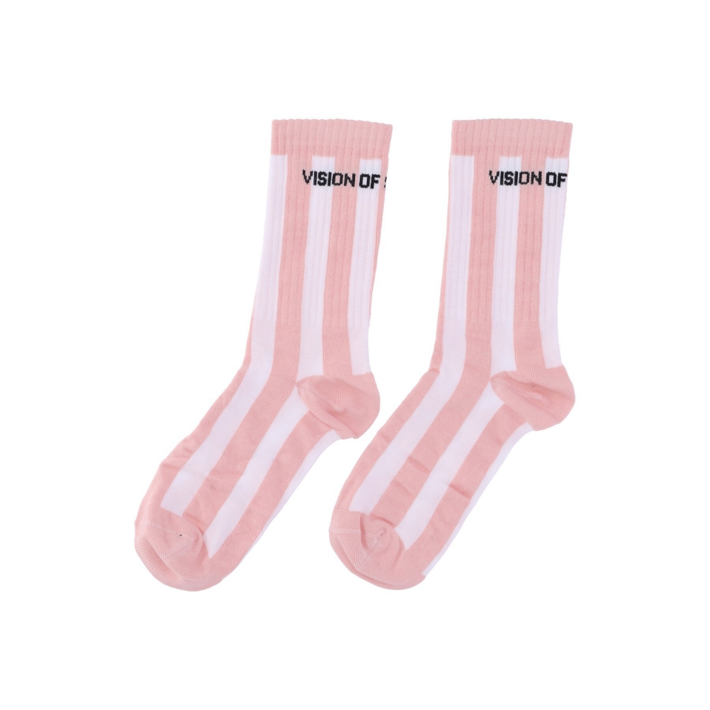 calza media uomo stripes socks PINK