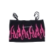 top donna spray flames top BLACK/FUCHSIA