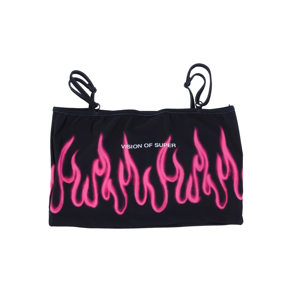 top donna spray flames top BLACK/FUCHSIA