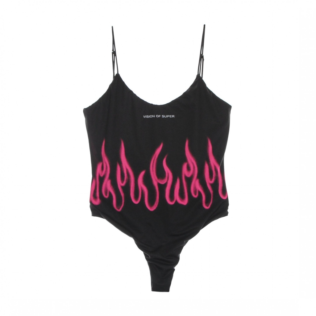 costume intero donna spray flames swimwear BLACK/FUCHSIA