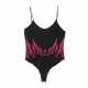 costume intero donna spray flames swimwear BLACK/FUCHSIA