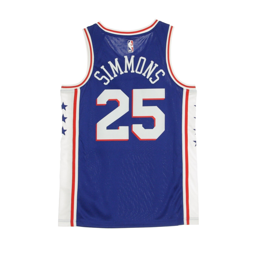 canotta basket uomo nba swingman jersey icon edition 2020 no 25 ben simmons phi76e RUSH BLUE/WHITE