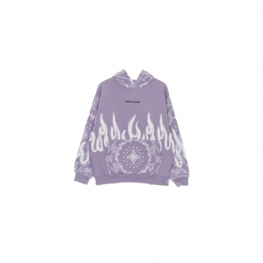 felpa leggera cappuccio uomo bandana print hoodie LILAC