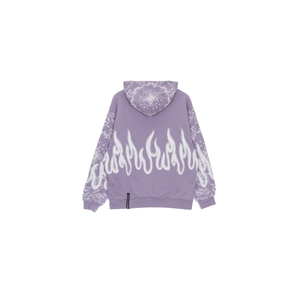 felpa leggera cappuccio uomo bandana print hoodie LILAC