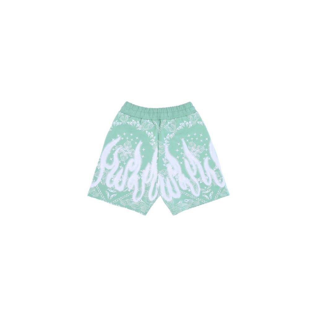 pantalone corto tuta uomo bandana print shorts GREEN