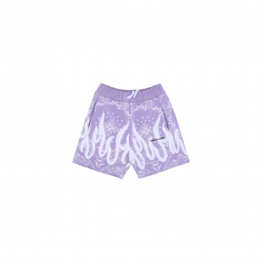 pantalone corto tuta uomo bandana print shorts PURPLE