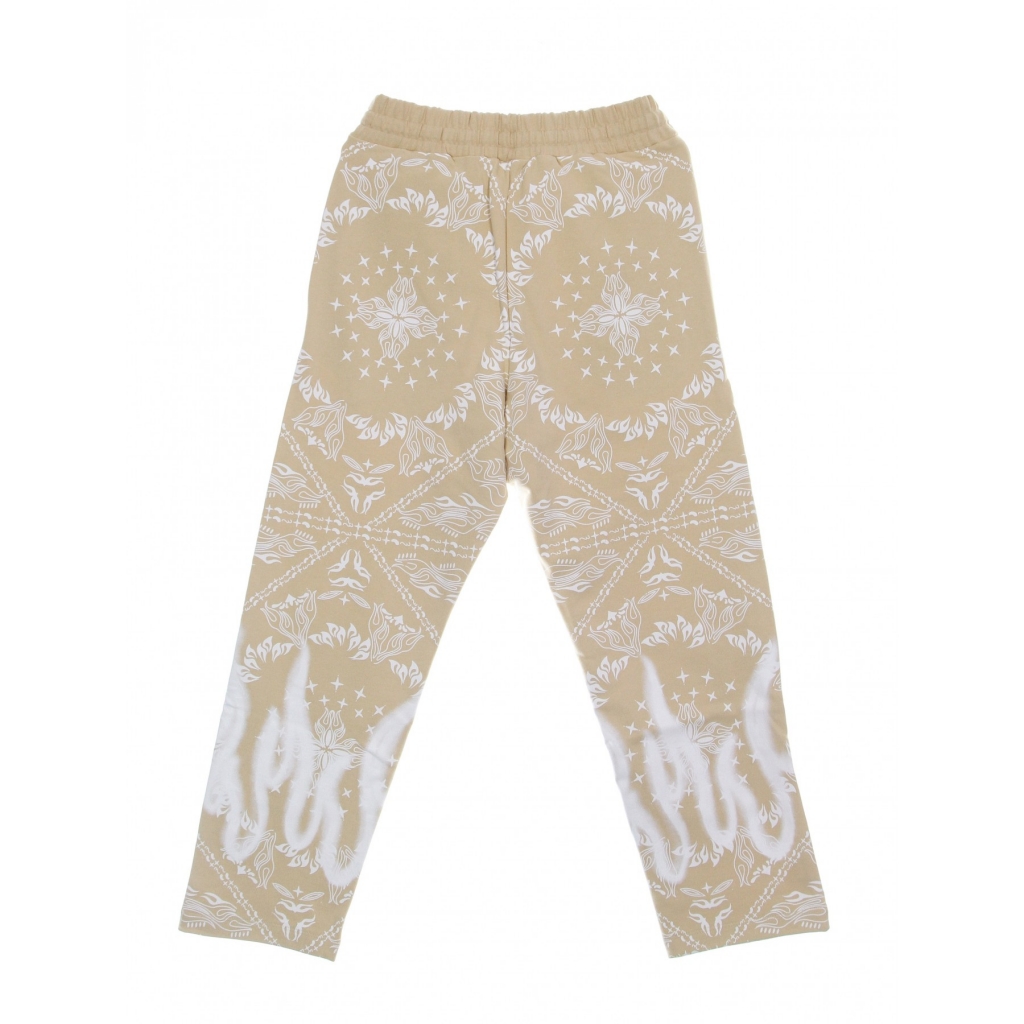 pantalone tuta leggero uomo bandana print pants BEIGE