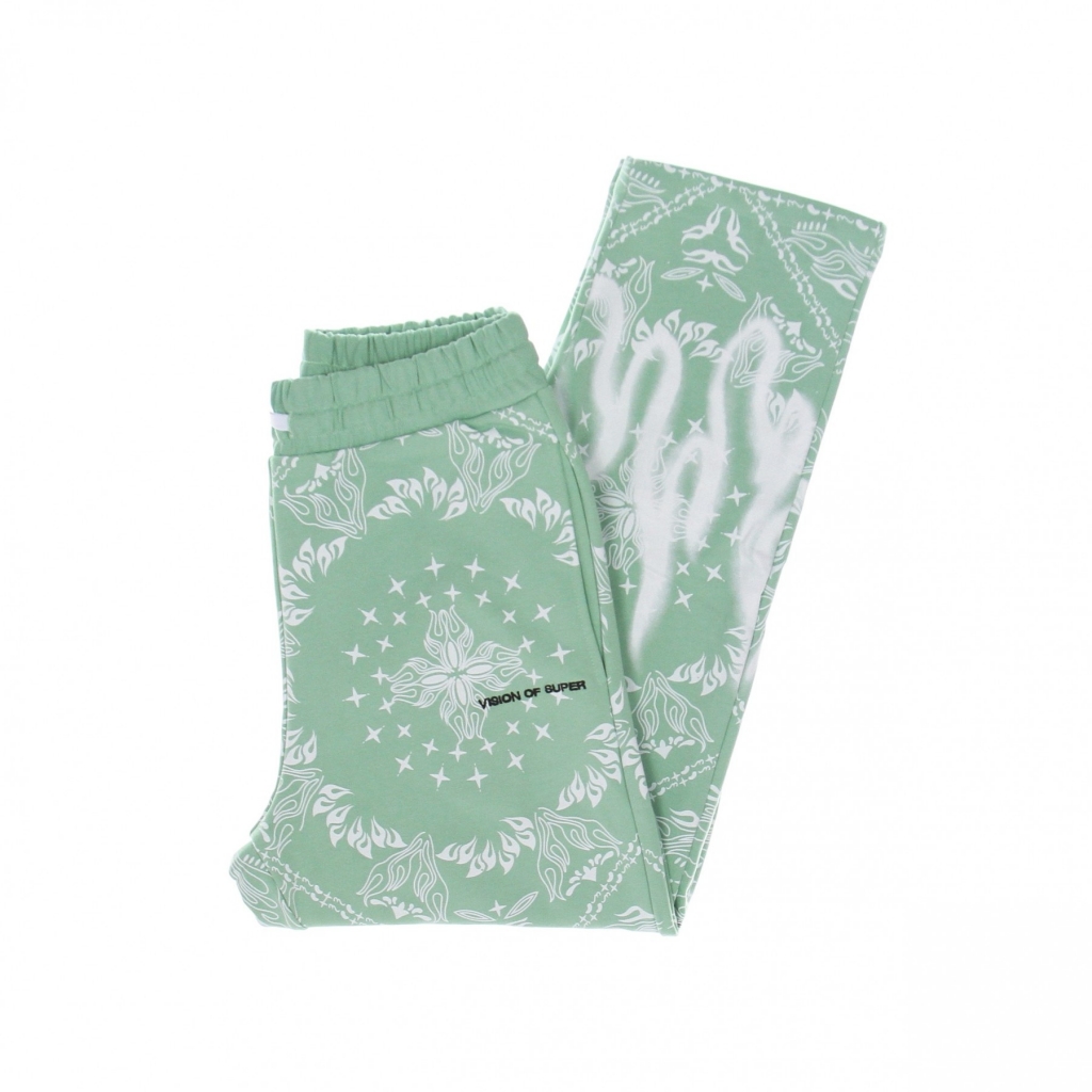 pantalone tuta leggero uomo bandana print pants GREEN