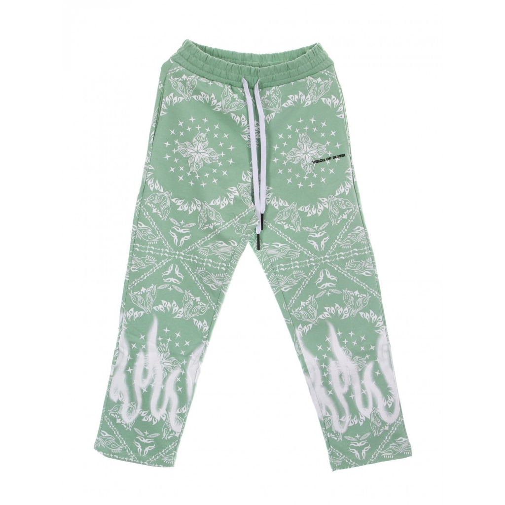 pantalone tuta leggero uomo bandana print pants GREEN