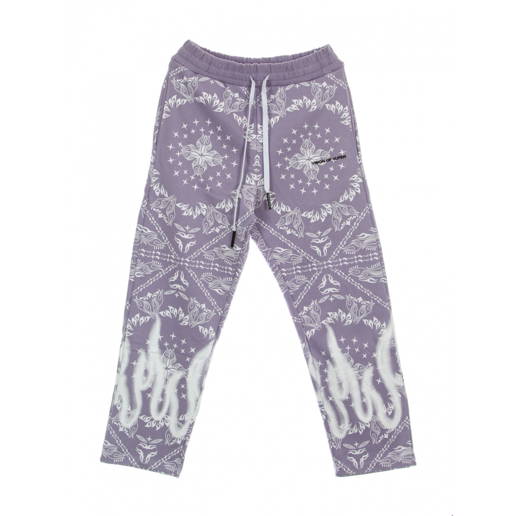 pantalone tuta leggero uomo bandana print pants LILAC