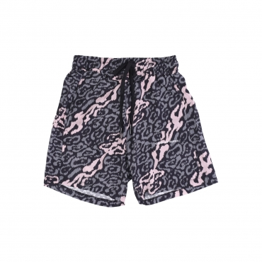 pantaloncino uomo allover leopard shorts PINK/GREY