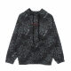 felpa leggera cappuccio uomo allover leopard hoodie BLACK