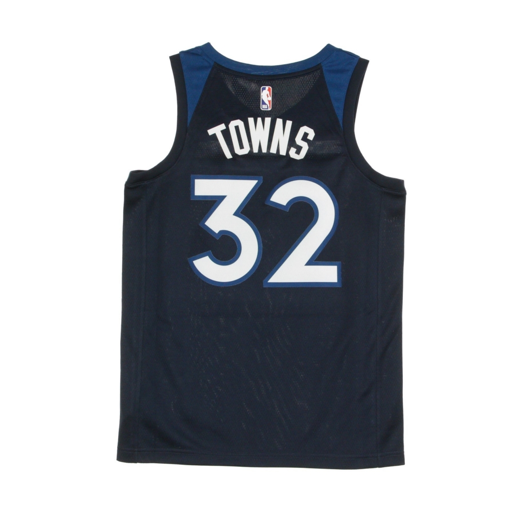 canotta basket uomo nba swingman jersey icon edition 2020 no 32 karl-anthony towns mintim COLLEGE NAVY