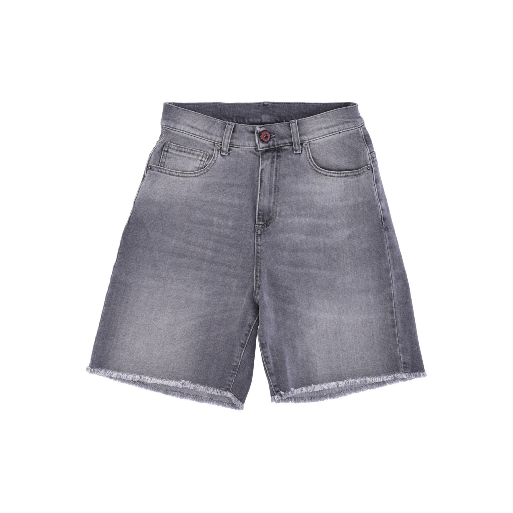 jeans corto uomo black coating denim shorts GREY