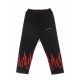 pantalone tuta leggero uomo spray flames pants BLACK/RED