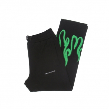 pantalone tuta leggero uomo spray flames pants BLACK/GREEN