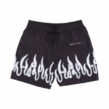 costume pantaloncino uomo spray flames swimwear BLACK/WHITE