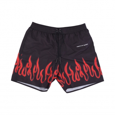 costume pantaloncino uomo spray flames swimwear BLACK/RED