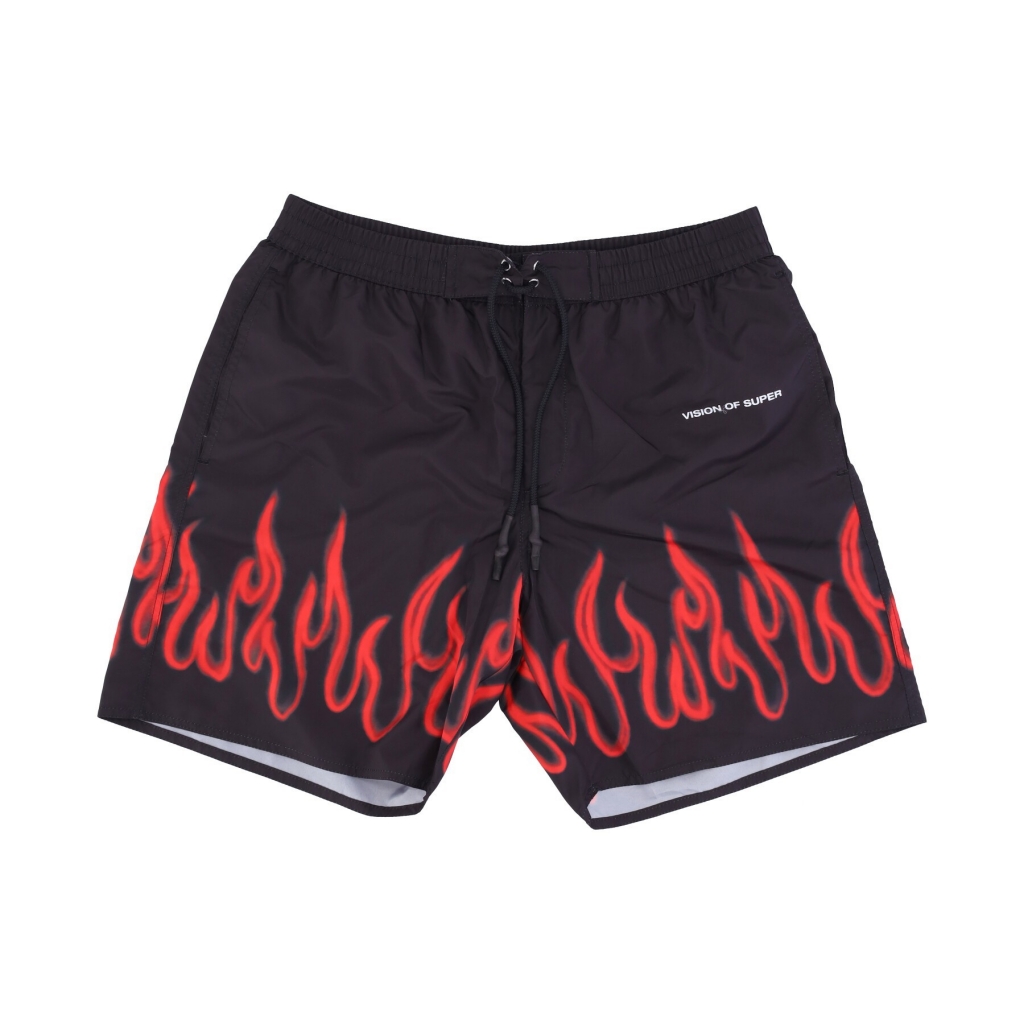 costume pantaloncino uomo spray flames swimwear BLACK/RED