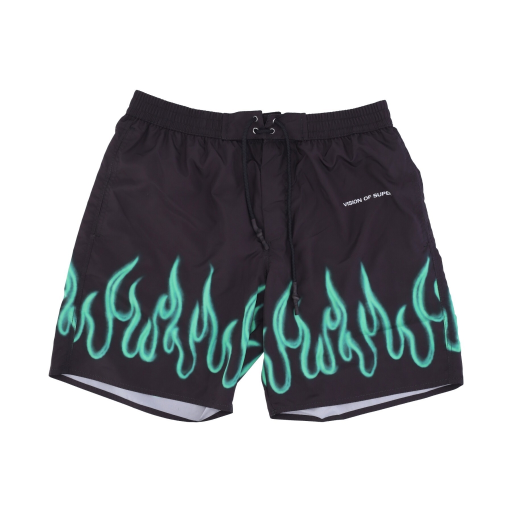 costume pantaloncino uomo spray flames swimwear BLACK/GREEN