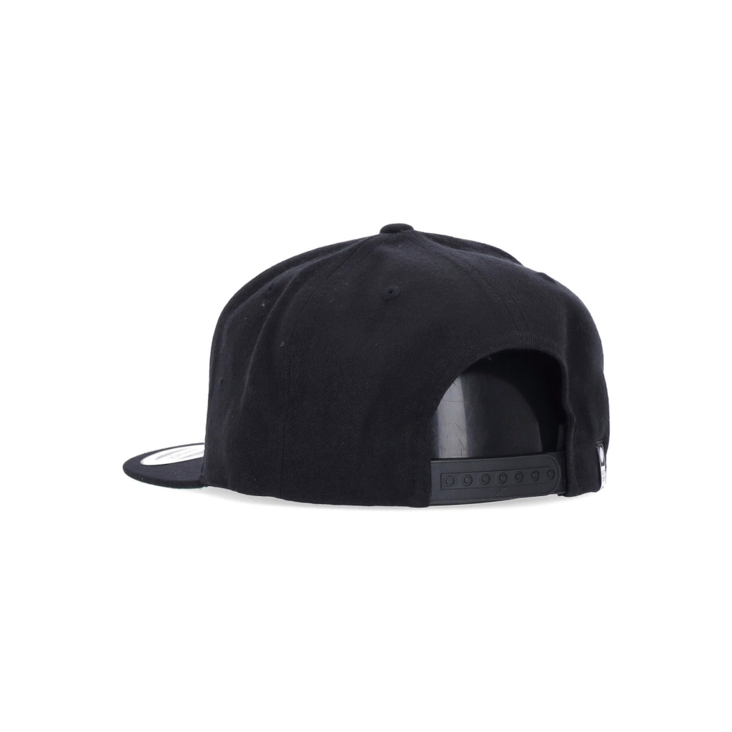 cappellino visiera piatta uomo bruce 6 panel BLACK