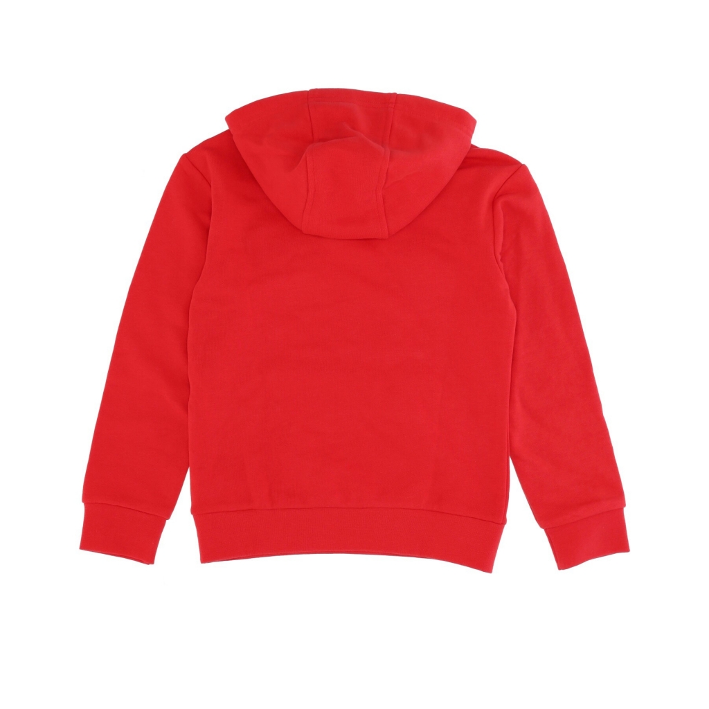 ADIDAS felpa leggera cappuccio ragazzo trefoil hoodie VIVID RED W. Bowdoo