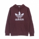 felpa leggera cappuccio uomo trefoil hoody QUIET CRIMSON/WHITE