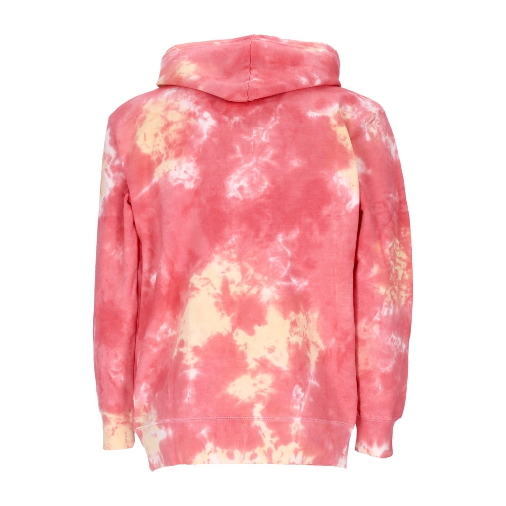 felpa cappuccio uomo look at the bright side hoodie x smiley PINK TIE DYE