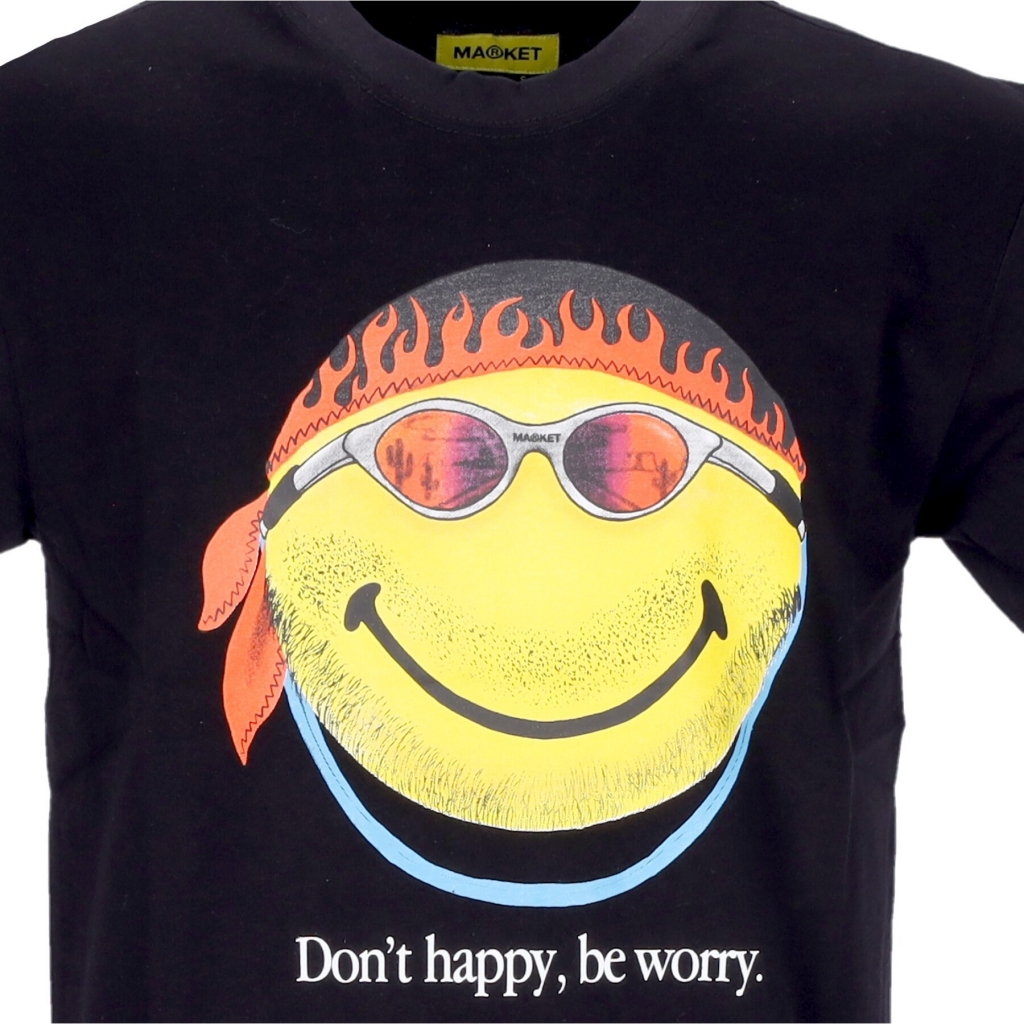 maglietta uomo dont happy be worry tee x smiley BLACK