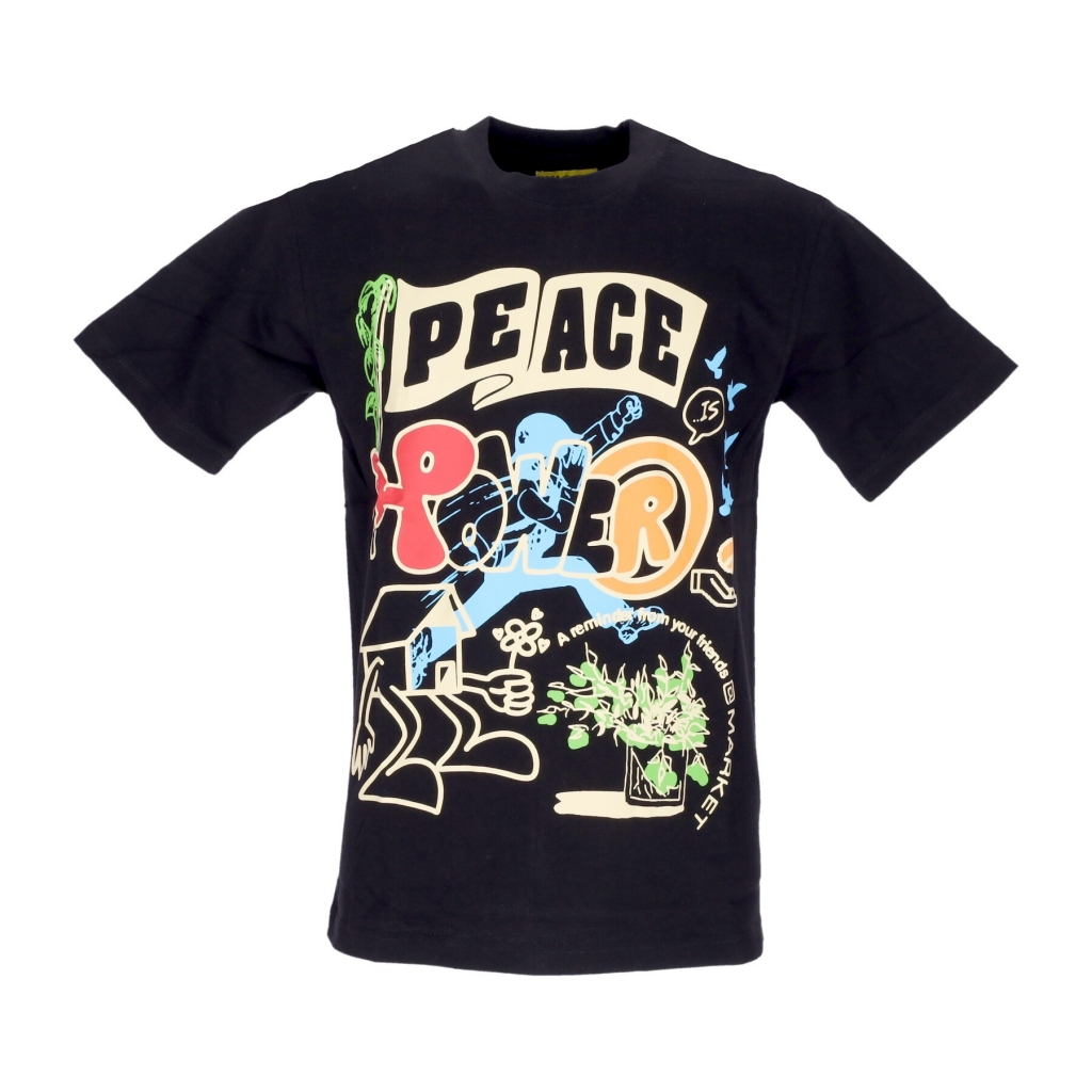 maglietta uomo peace and power tee BLACK