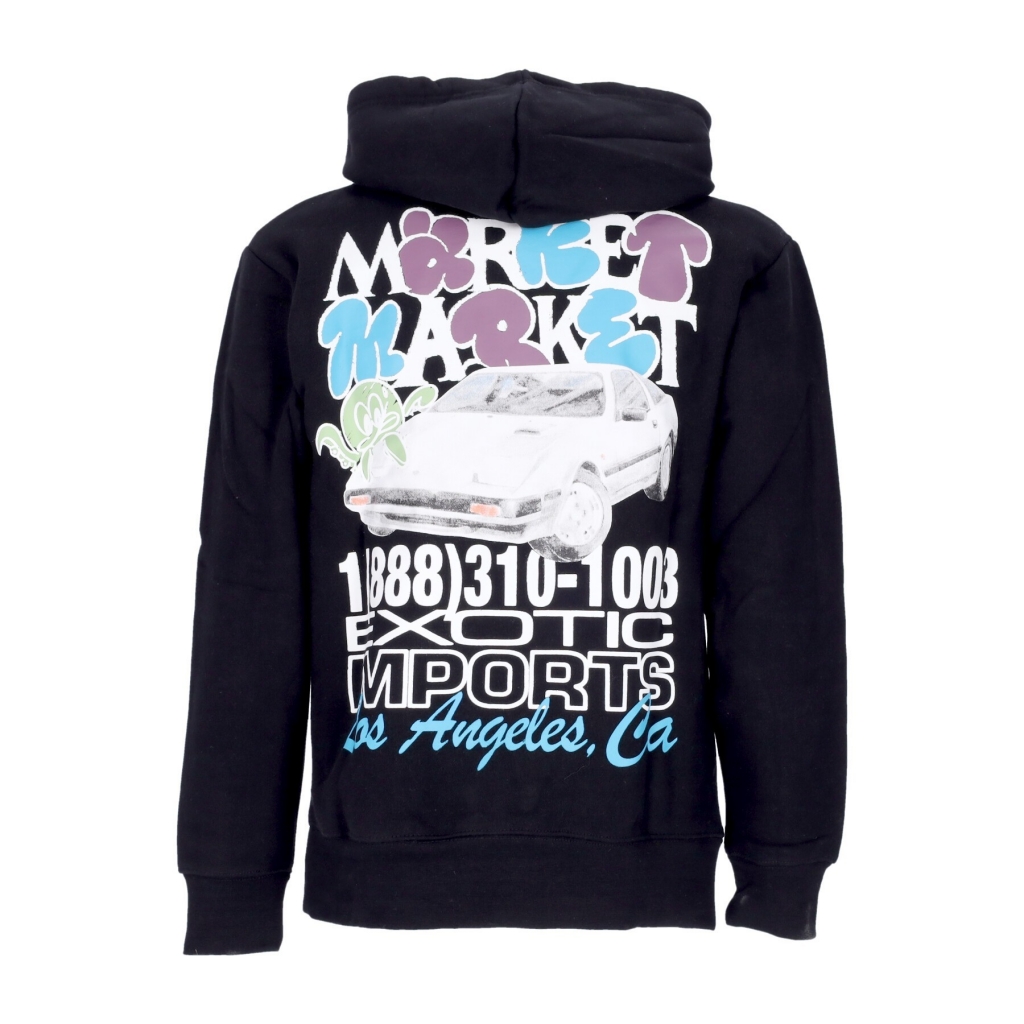 felpa cappuccio uomo market exotic automobile hoodie BLACK