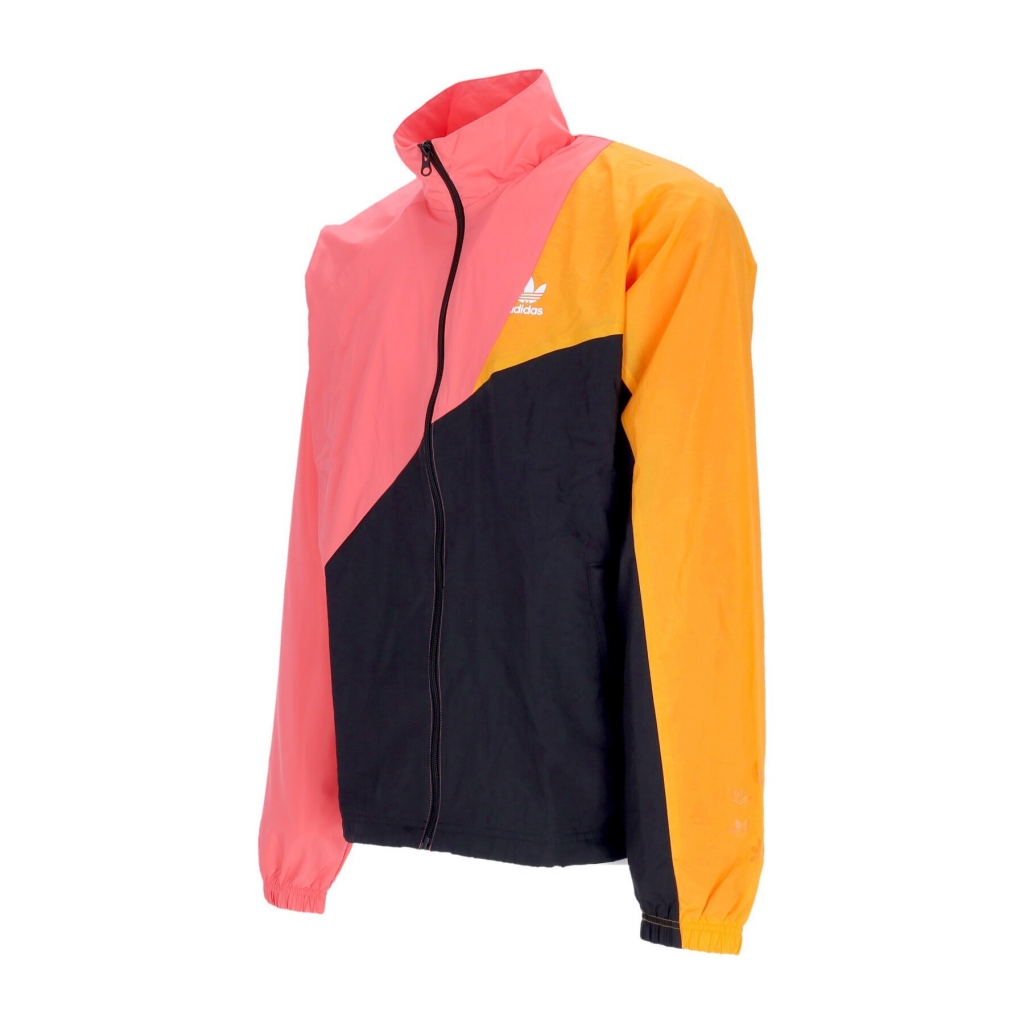 giacca tuta uomo adicolor colorblock track top BLACK/SEMI TURBO/BRIGHT ORANGE