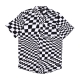 camicia manica corta uomo oden wy warp aop shirt BLACK