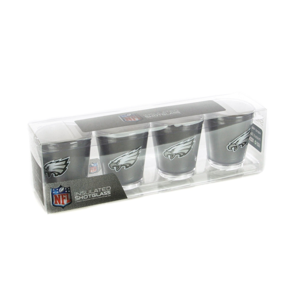 bicchiere uomo nfl 4 shot glasses set phieag ORIGINAL TEAM COLORS