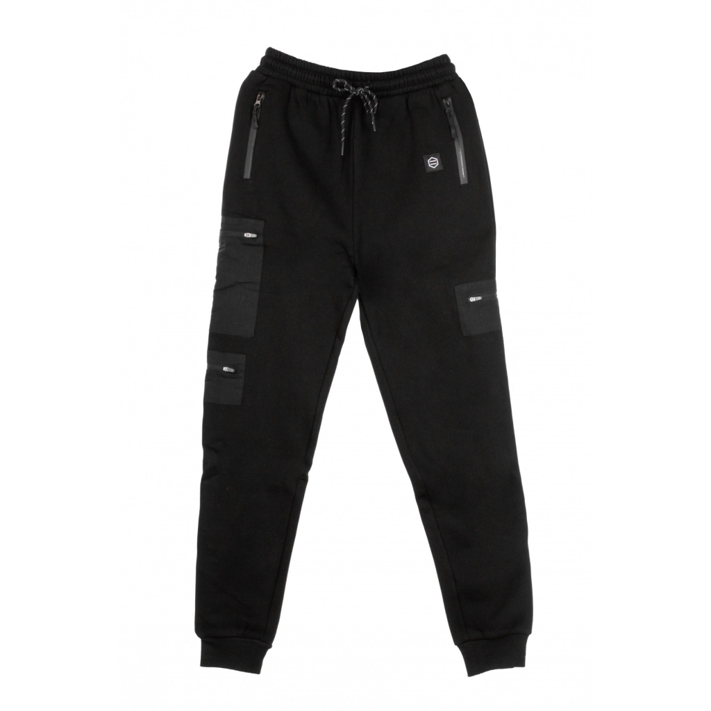 pantalone tuta felpato uomo special pocket jogger BLACK