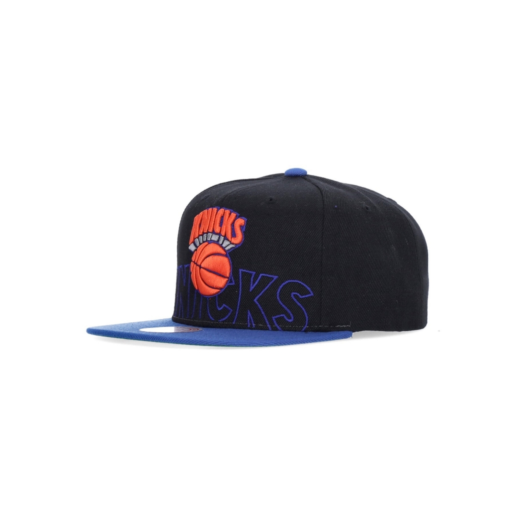 cappellino visiera piatta uomo nba low big face snapback hardwood classics neykni BLACK/BLUE