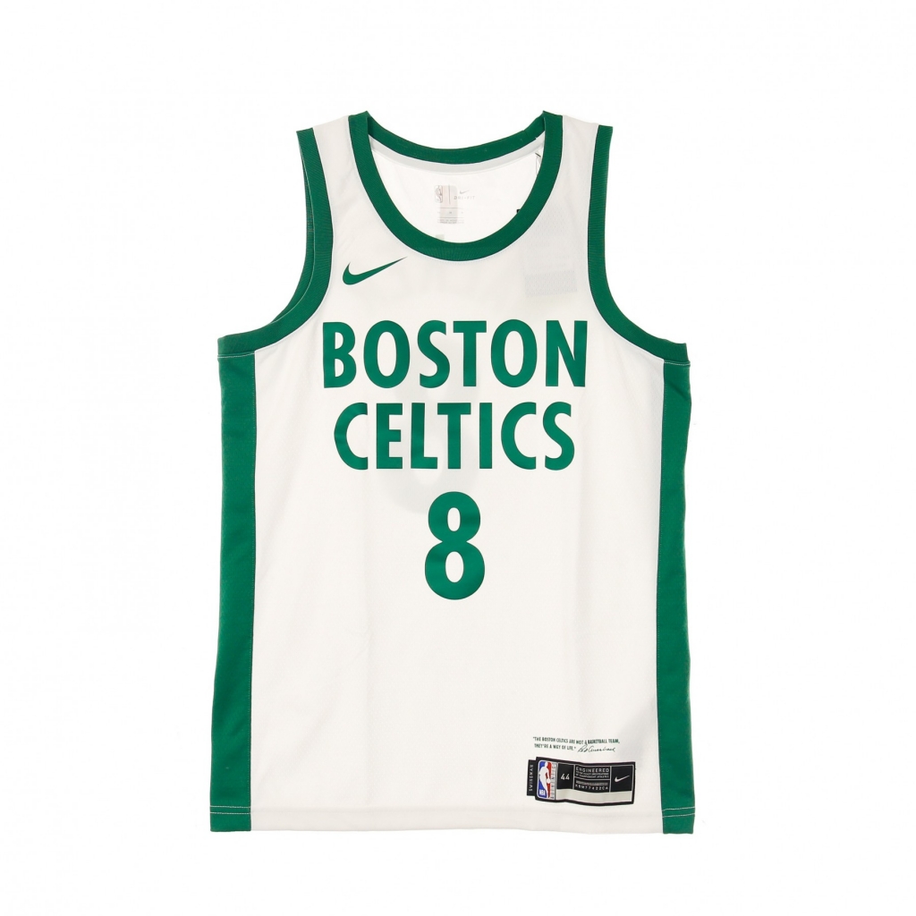 canotta basket uomo nba swingman jersey city edition 2020 no 8 kemba walker boscel WHITE/CLOVER