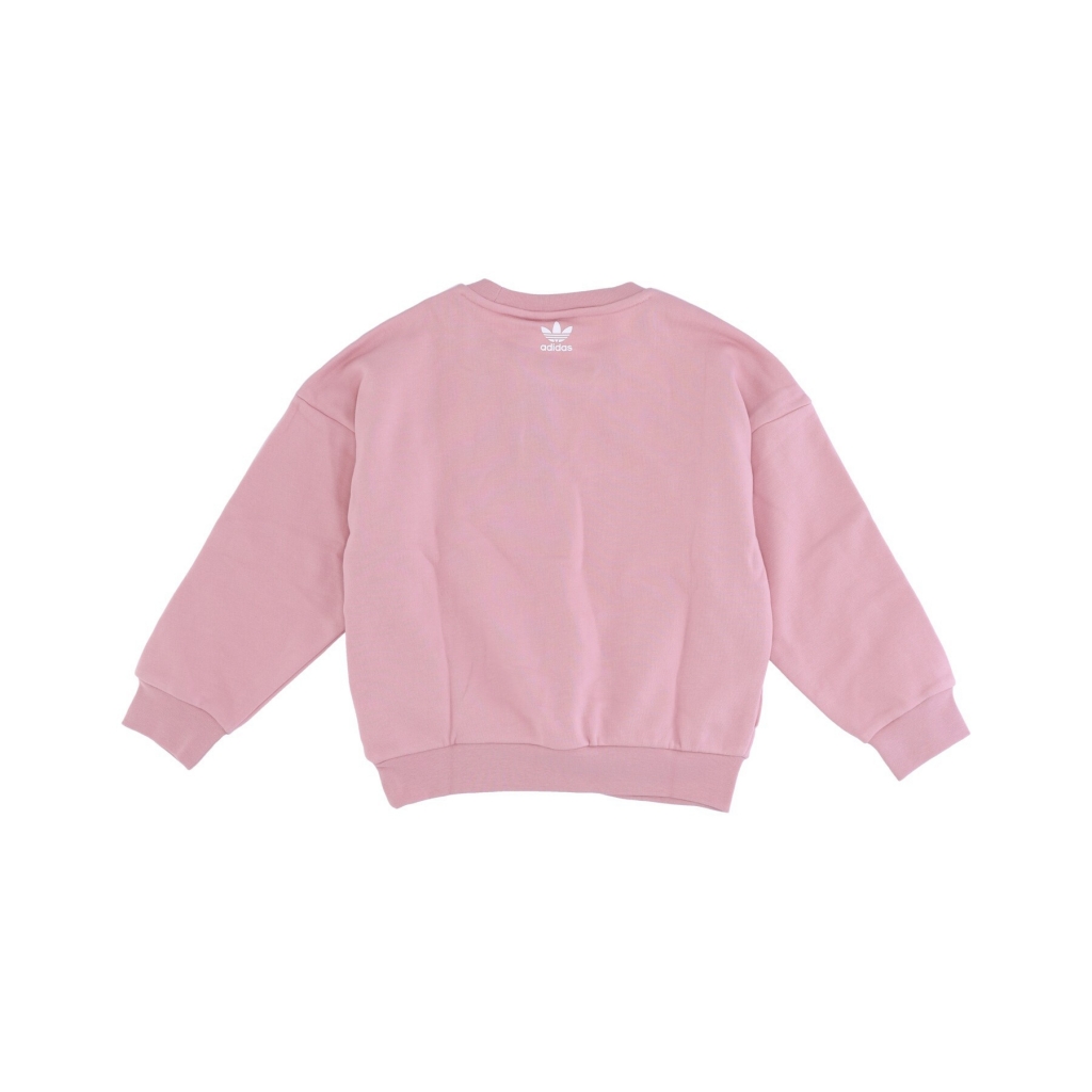 felpa leggera girocollo ragazza graphic crewneck WONDER MAUVE/WHITE