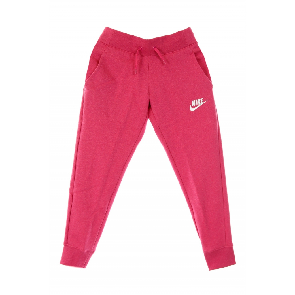 pantalone tuta felpato ragazza sportswear pant FIREBERRY/HTR/WHITE