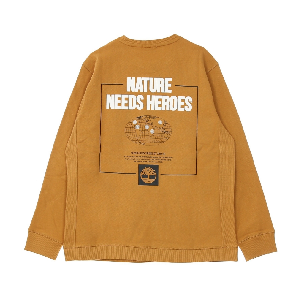 felpa leggera girocollo uomo nnh crewneck sweatshirt WHEAT BOOT