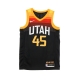 canotta basket uomo nba swingman  jersey city edition 2020 no 45 donovan mitchell utajaz BLACK/SUNDIAL